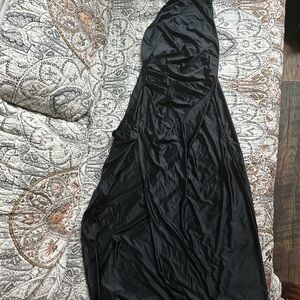 Elegant Black Satin Gown